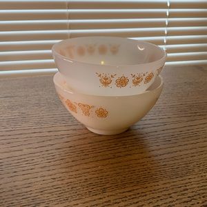 Two Termo Rey Butterfly Gold Bowls